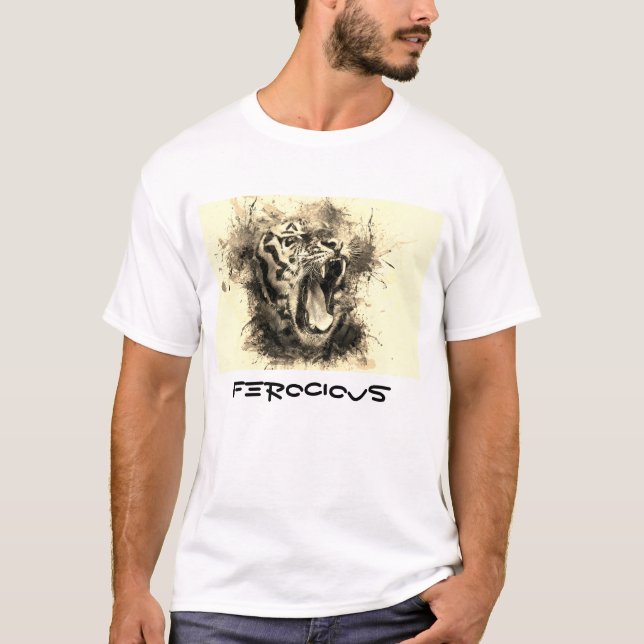 Tiger Print Manar Basic T-Shirt (Framsida)