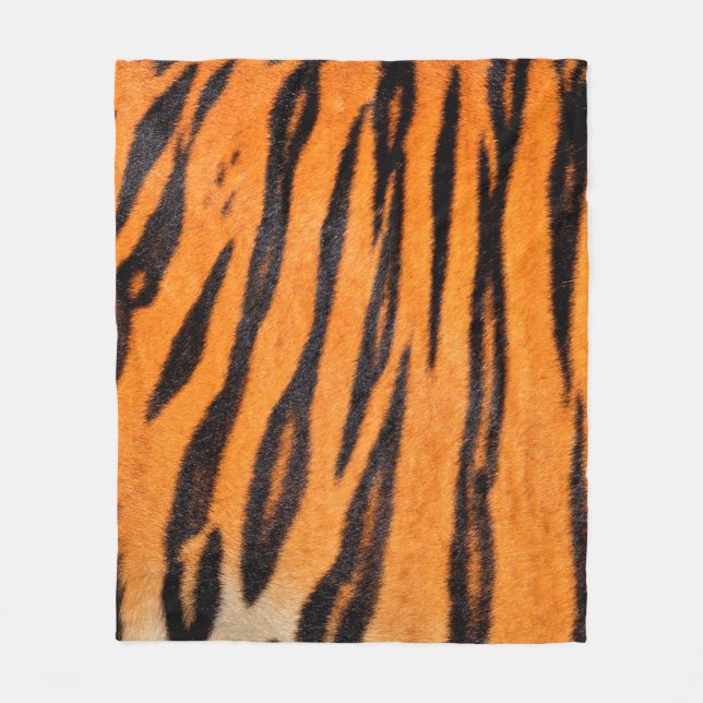 Tiger print struktur fleecefilt (Framsidan)