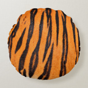 Tiger print struktur rund kudde