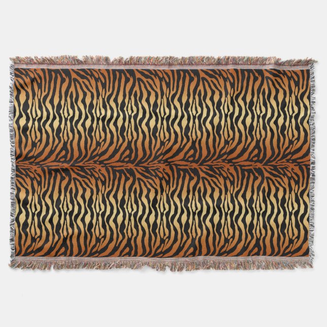 Tiger Rand Animal Print, Amber, Black and Tan Filt (Framsidan)