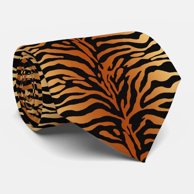 Tiger Rand Animal Print, Amber, Black och Tan Slips (Rullad)
