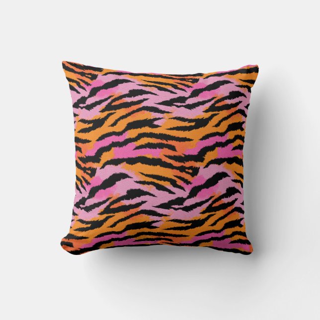 Tiger Rand Animal Print Bold& Glamous Kudde (Framsida)