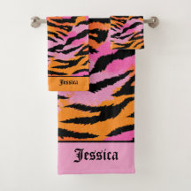 Tiger Rand Animal Print Lavender & Orange Namn