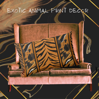 Tiger Rand Animal Print Lumbarkudde