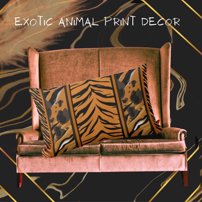 Tiger Rand Animal Print Lumbarkudde (Skapare uppladdad)