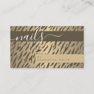 Tiger Rand Animal Print Mönster Elegant Snyggt Visitkort