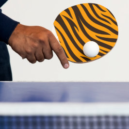 Tiger Rand Black Orange Vild Djurskinn mönster Pingisracket