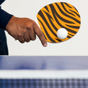 Tiger Rand Black Orange Vild Djurskinn mönster Pingisracket
