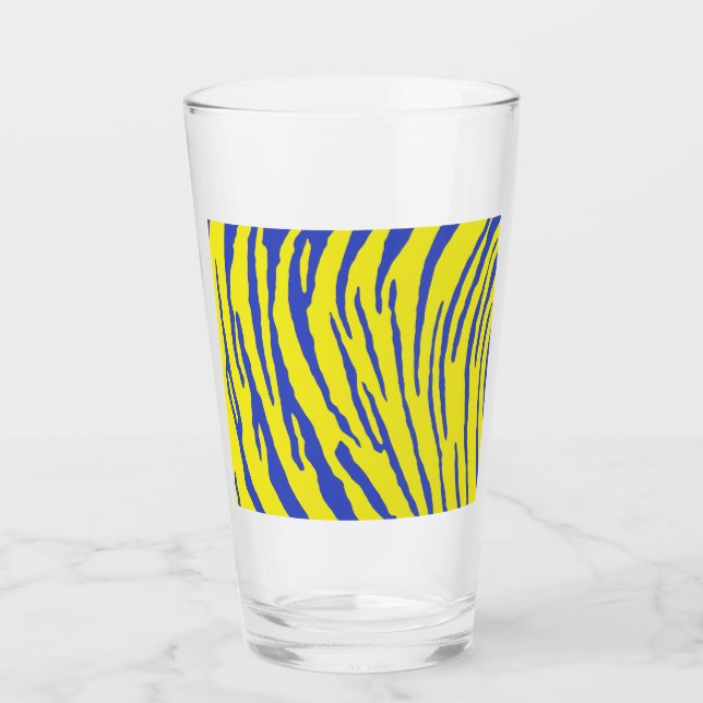 Tiger Rand Gult Blue Glaskopp (Framsida)