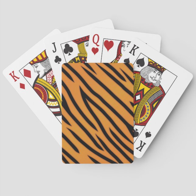 Tiger Rand Mönster Spel Kort (Baksidan)