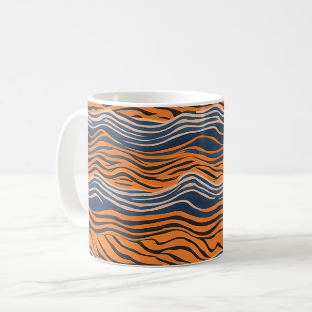 Tiger Rand Skin Inspired Design Kaffemugg (Framsida vänster)