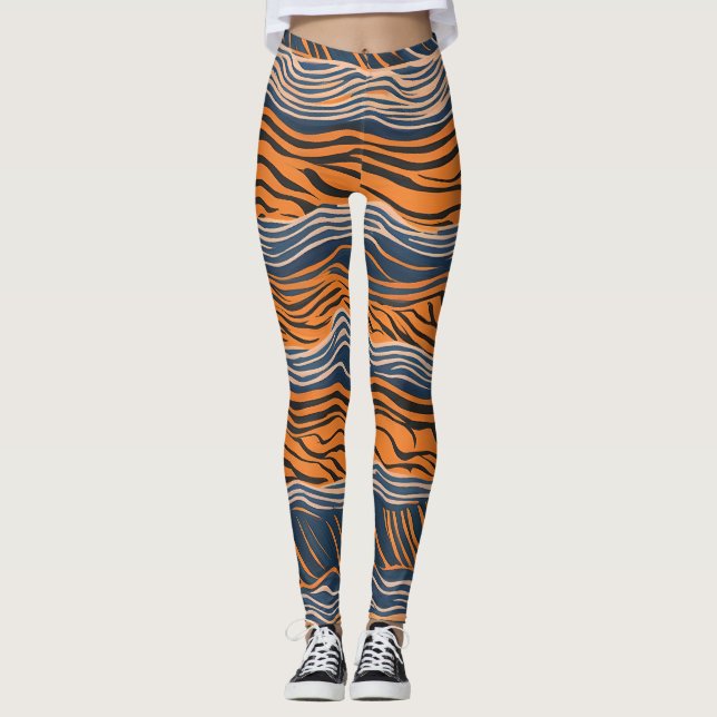 Tiger Rand Skin Inspired Design Leggings (Framsida)
