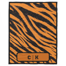 Tiger Rand Skin Print Initial Monogram |