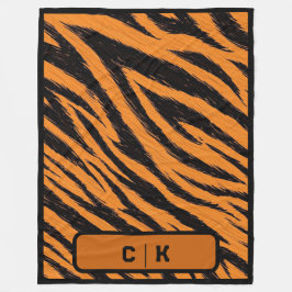 Tiger Rand Skin Print Initial Monogram | Fleecefilt