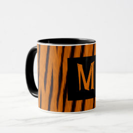 Tiger Randig Monogram Mugg
