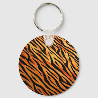 Tiger Randig Pälsmönster Nyckelring