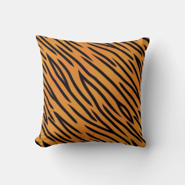 Tiger Randigt Mönster Kudde (Framsida)