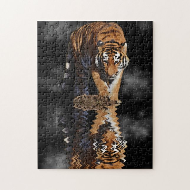Tiger reflektion pussel (Vertikal)