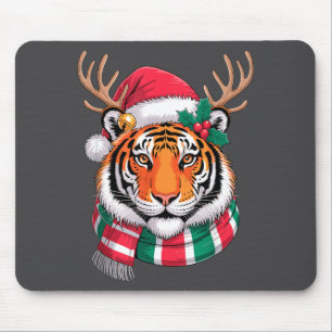 Tiger Ren Jul Santa Hatt Tiger Xmas Musmatta