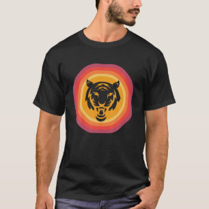 Tiger Retro Sunset Vild katt Roars T Shirt