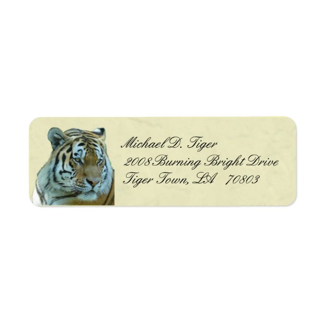 Tiger Returletiketter Returadress Etikett (Framsidan)