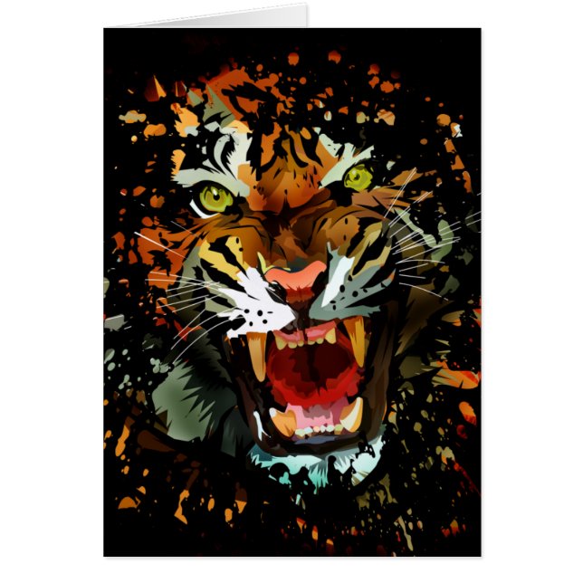 Tiger Roar 2 Hälsningskort (Framsidan)