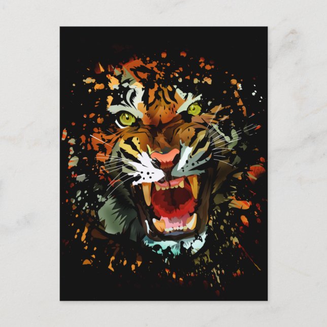 Tiger Roar 2 Vykort (Framsida)