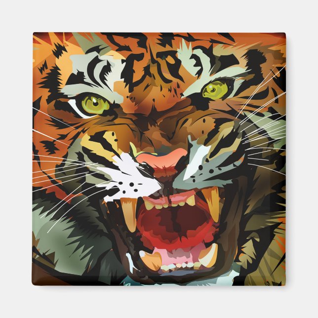 Tiger Roar Magnet (Framsidan)