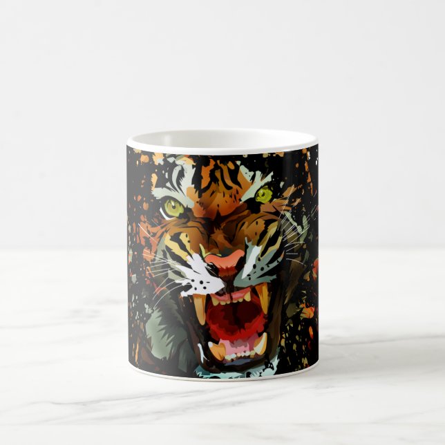 Tiger Roar - platter Kaffemugg (Center)