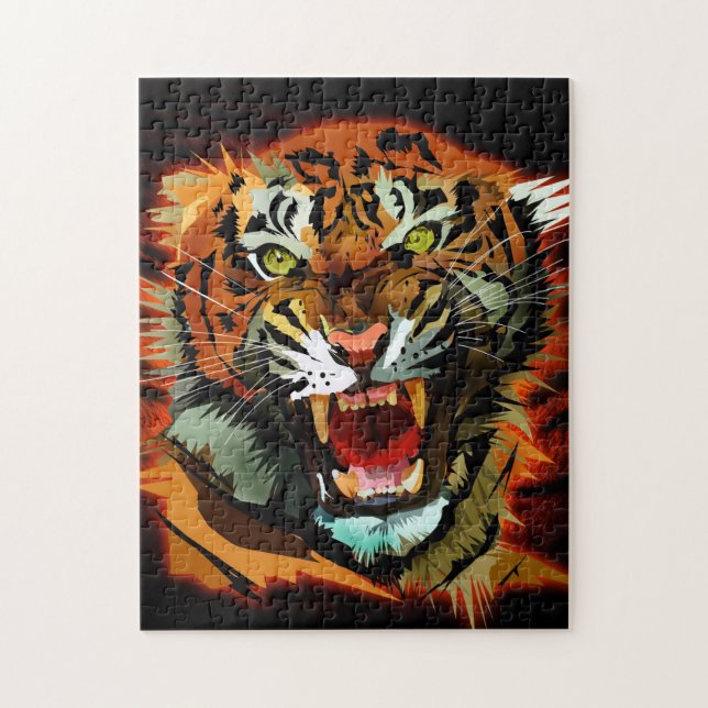 Tiger Roar Pussel (Vertikal)