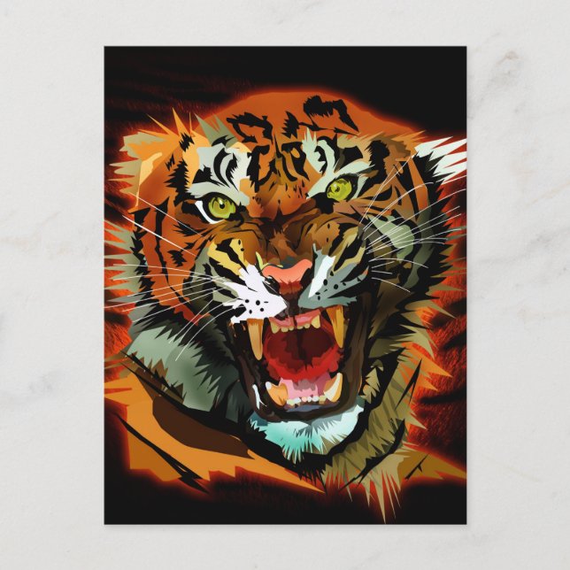 Tiger Roar Vykort (Framsida)