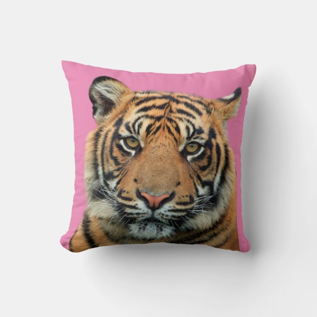 TIGER ROSA ORANGE DEKORATIV KUDDE (Framsida)