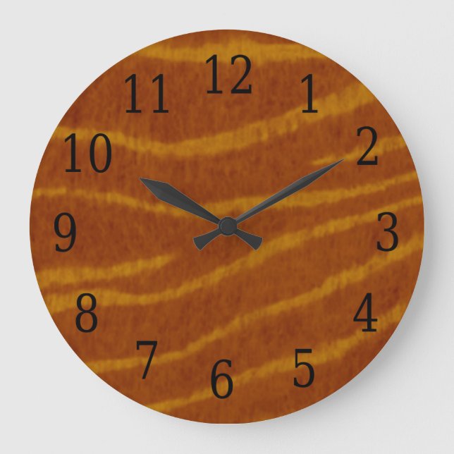 Tiger Round Clock Stor Klocka (Framsida)