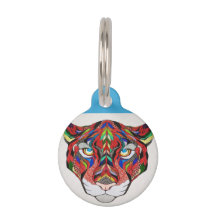 Tiger Round Pet-tagg