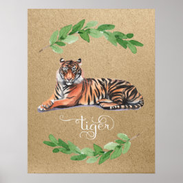 Tiger safari-plantskola poster