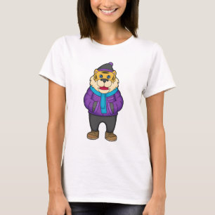 Tiger Scarf Beanie T Shirt