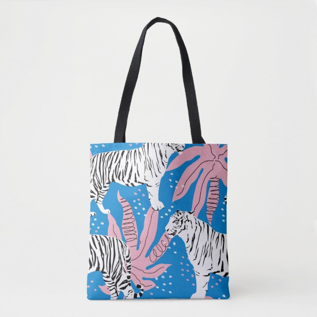 Tiger seamless pattern,wild animal background,tren tygkasse (Framsida)