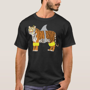 Tiger Shark Tiger Ksänger Kläntar som Shark Funny T Shirt