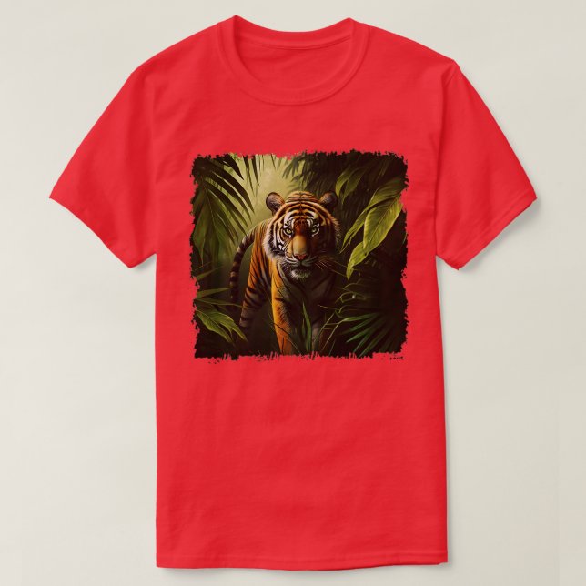 Tiger Shirt Jungle Safari Wildlife Animal Tiger Me T Shirt (Design framsida)