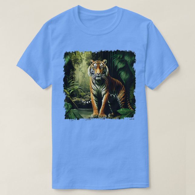Tiger Shirt Jungle Safari Wildlife Animal Tiger Me T Shirt (Design framsida)