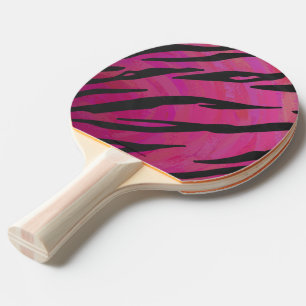 Tiger Shock rosa och svart utskrift Pingisracket