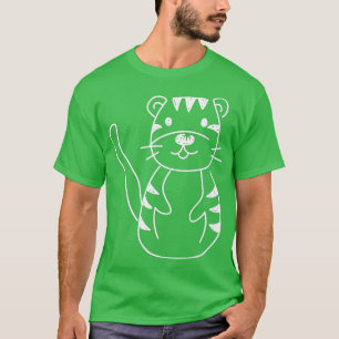 Tiger Silhouette Cute Wildlife Animal Safari Premi T Shirt