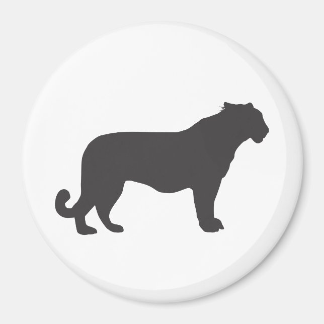 Tiger Silhouette Magnet (Framsidan)