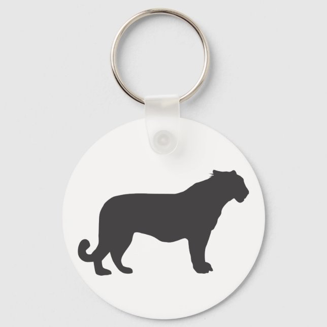 Tiger Silhouette Nyckelring (Framsida)