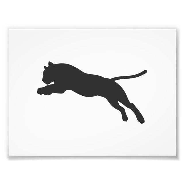 Tiger silhouette - Välj bakgrund färg Fototryck (Framsidan)