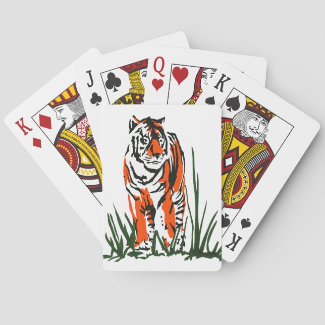 Tiger Silkcreen Casinokort (Baksidan)