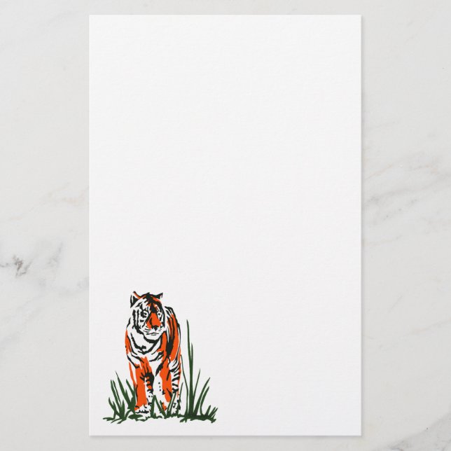 Tiger Silke Skärm Brevpapper (Framsida)