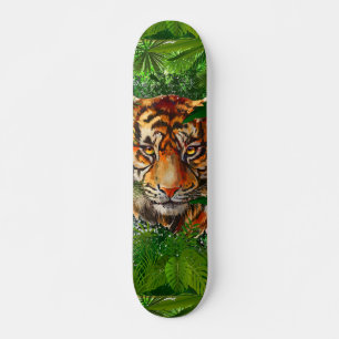 Tiger Skateboard Natur Jungle Tiger Head