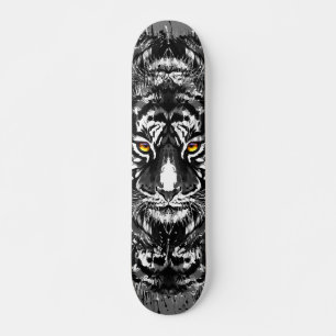 Tiger Skateboard Svartvit tigger Teckning