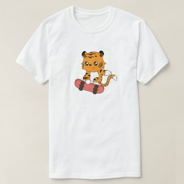 Tiger Skating T Shirt (Design framsida)